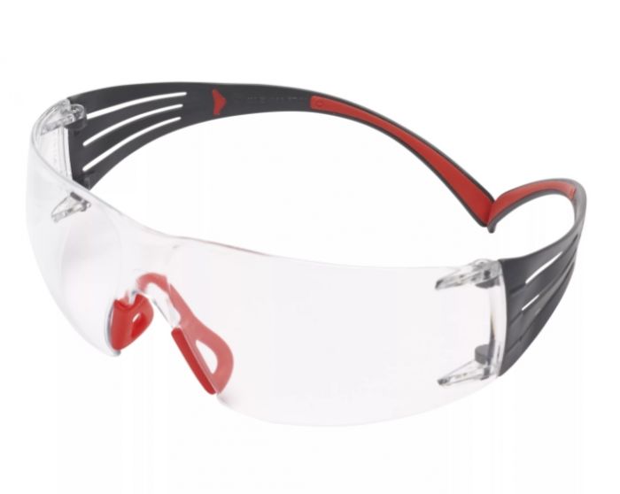 Защитные очки 3M SecureFit 401 арт. SF401SGAF-RED-EU., прозрачные